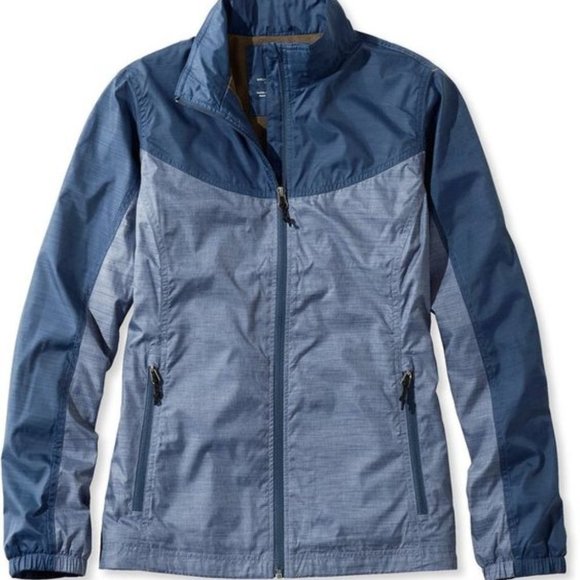 L.L. Bean "Casco Bay' Windbreaker Women's Size Small Blue/Grey Light Jacket NWOT - Picture 7 of 10